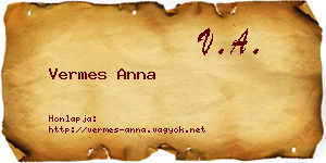 Vermes Anna névjegykártya